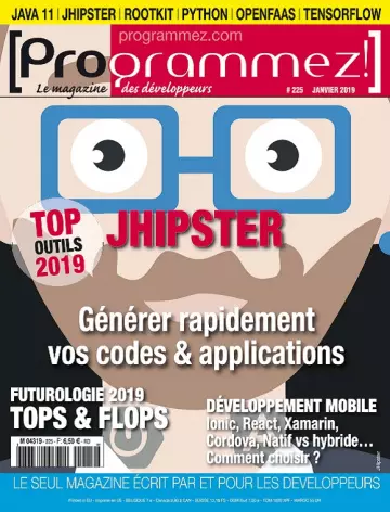 Programmez N°225 – Janvier 2019  [Magazines]