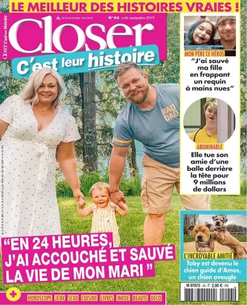 Closer C’est Leur Histoire N°43 – Août-Septembre 2019  [Magazines]