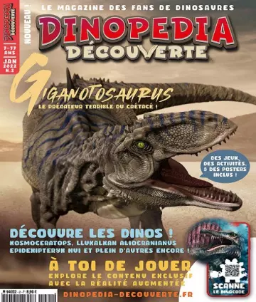 Dinopédia Découverte N°2 – Janvier 2022  [Magazines]