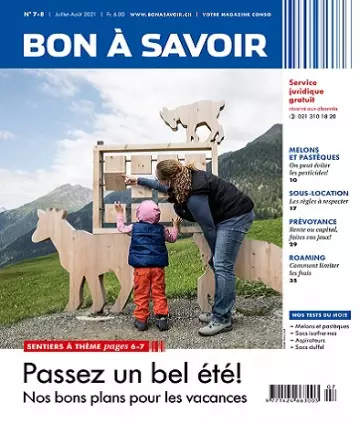 Bon à Savoir N°7-8 – Juillet-Août 2021  [Magazines]