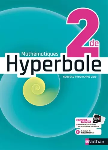 HYPERBOLE MATHS 2NDE LIVRE-PROF COMPLET NATHAN 2019  [Livres]