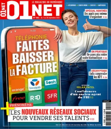 01Net N°981 Du 7 au 20 Septembre 2022  [Magazines]