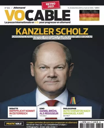 Vocable Allemand N°854 Du 23 Décembre 2021  [Magazines]