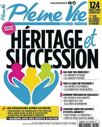 Pleine Vie Hors Série N°47 – Héritage et Succession 2019  [Magazines]