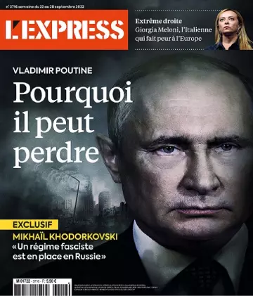 L’Express N°3716 Du 22 au 28 Septembre 2022  [Magazines]